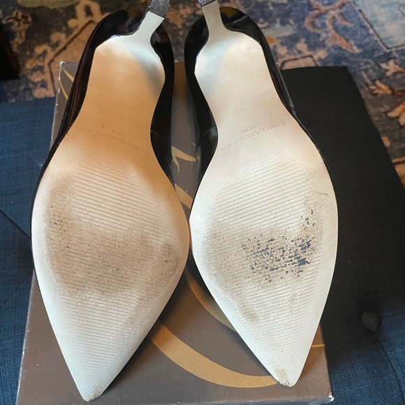 Black Patten Leather Enzo Angolini Stilettos - Picture 5 of 5